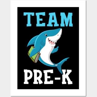 Pre-K Teacher Student Shirts Shark Back To School Gift Posters and Art